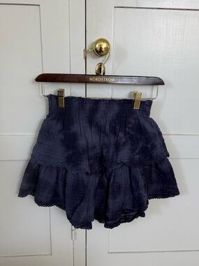 Aerie Women's Navy Tiered Ruffle Mini Skirt